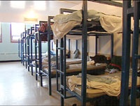 photo of  homeless shelter beds