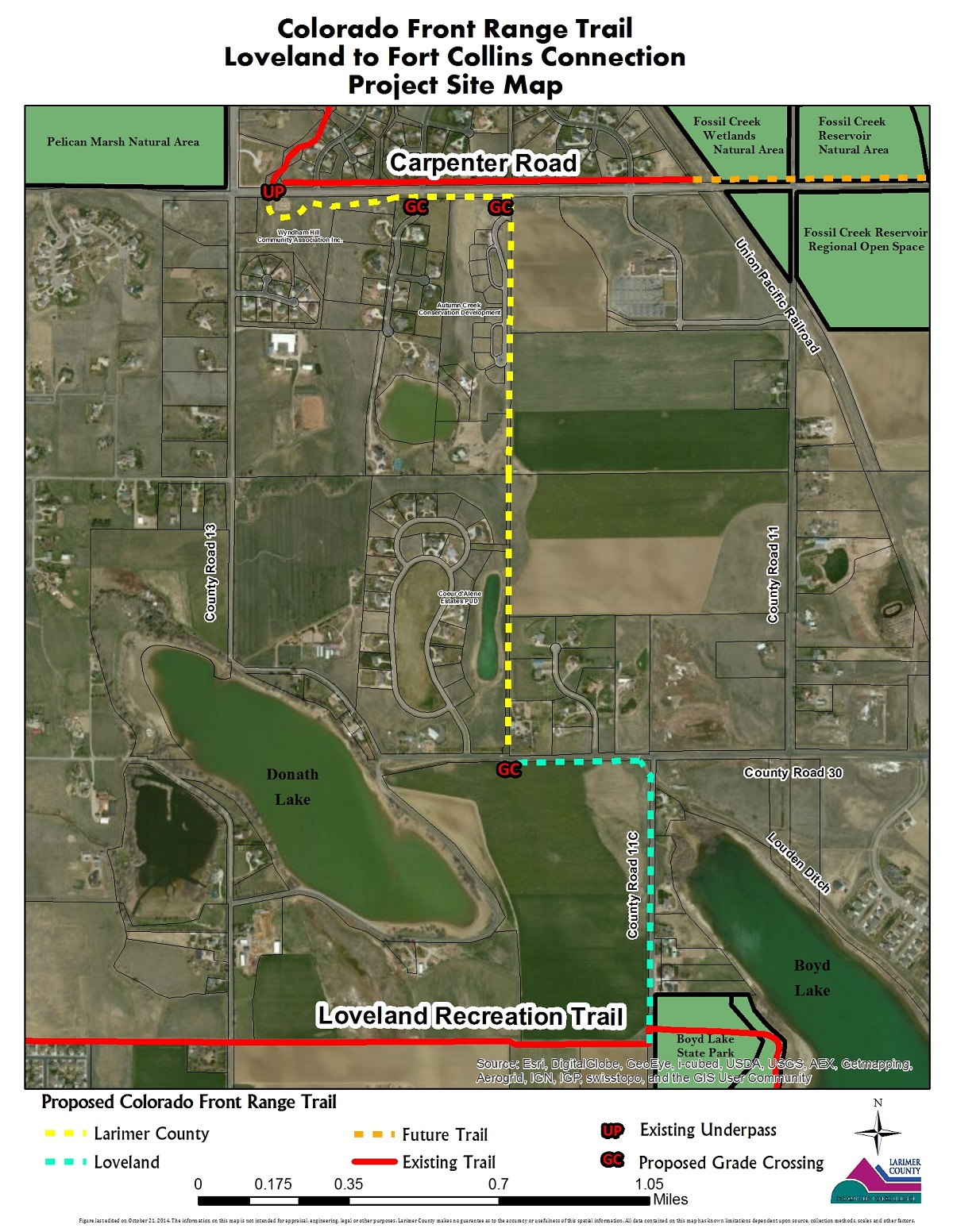 Front Range Trail map