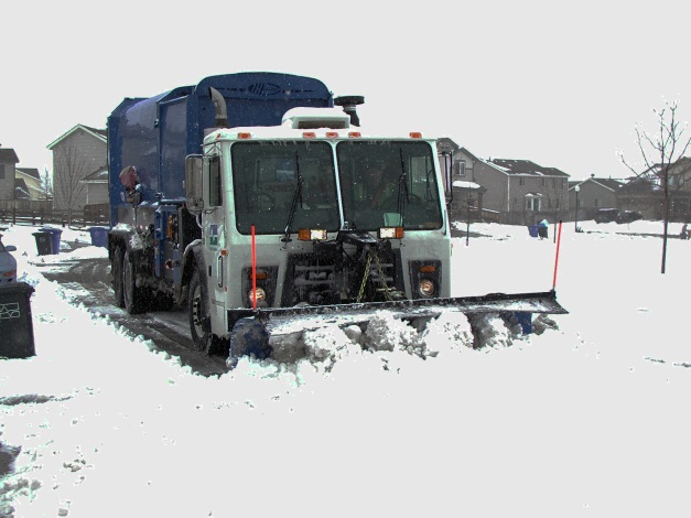 Snowplow Garbage Truck